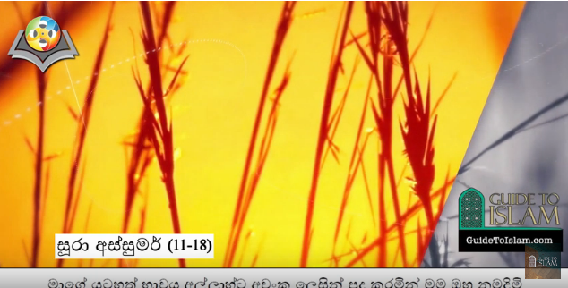 سورة الزمر (11-18) باللغة السنهالية